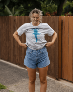 Spotted Shark SS Tee – Heather Gray - Image 2