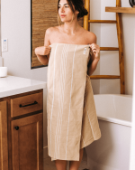 Classic Fringeless XL Bath Bundle – Sand – 2 Pack - Image 2