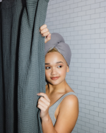 Terra Hair Towel – Grey - Image 2