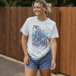 Free As the Ocean SS Tee –  Illusion Blue