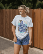 Free As the Ocean SS Tee –  Illusion Blue