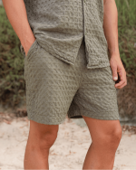 Orb Waffle Short – Black – Mens - Image 7