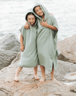 Terra Hooded Poncho Youth – Teal Blue - Image 10