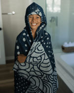 Checker Turtle Hooded Kids Bath Towel - Image 7