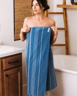 Classic Fringeless XL Bath Bundle – Slate Blue – 2 Pack - Image 2
