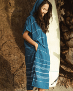 Border Classic Stripe Poncho Natural - Image 30