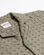 Orb Button Down Waffle Shirt – Olive – Mens - Image 7