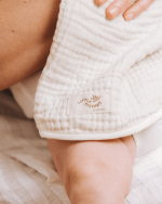 Little Fishies Gauze Burping Cloth Bundle – 3 Pack – Natural / Beige / Warm Taupe - Image 7