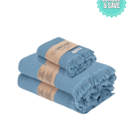 Micro Waffle XL Bath Bundle – Slate Blue