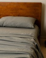 Classic Micro Twill Solid Melange Flat Top Sheet Moss - Image 5