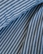 Classic Micro Twill Stripe Melange Fitted Sheet Indigo - Image 2