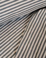 Classic Micro Twill Stripe Melange Fitted Sheet Steel Grey - Image 2