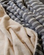 Cozy Texture Plush Blanket – Steel Grey