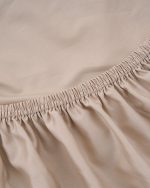 Luxe Sateen Fitted Sheet Beige - Image 3