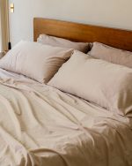 Luxe Sateen Flat Top Sheet Beige - Image 4