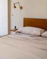 Luxe Sateen Flat Top Sheet Beige - Image 5