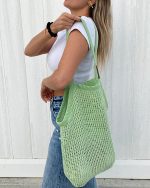 Net Market Bag Taupe - Image 10