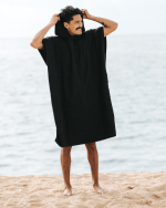 Terra Hooded Poncho Black - Image 2