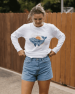Protect The Ocean Whale LS Tee – White - Image 2