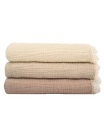 Little Fishies Gauze Receiving Blanket Set – 3 Pack – Natural / Beige / Warm Taupe - Image 11