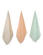 Little Fishies Gauze Receiving Blanket Set – 3 Pack – Seafoam / Peach Fuzz / Natural - Image 19