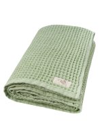 Little Fishies Waffle Blanket – Sage - Image 9