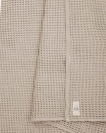 Little Fishies Waffle Blanket – Warm Taupe - Image 3