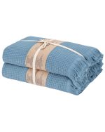 Micro Waffle XL Bath Bundle – 2 Pack -Slate Blue