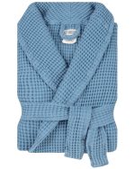 Micro Waffle Robe – Slate Blue - Image 6
