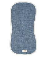 Little Fishies Gauze Burping Cloth Bundle – 3 Pack – Sage / Grey / Navy - Image 3