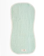 Little Fishies Gauze Burping Cloth Bundle – 3 Pack – Seafoam / Peach Fuzz / Natural - Image 3
