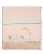 Choo-Choo Train Gauze Receiving Blanket Single with Pouch - Image 3