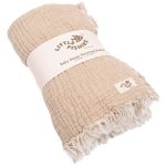 Little Fishies Gauze Receiving Blanket – Beige