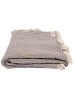 Little Fishies Gauze Receiving Blanket – Grey - Image 8