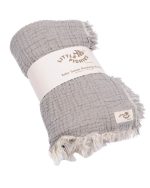 Little Fishies Gauze Receiving Blanket – Beige - Image 10