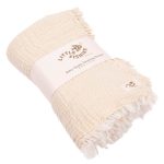 Little Fishies Gauze Receiving Blanket – Natural