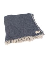 Little Fishies Gauze Receiving Blanket – Navy - Image 6