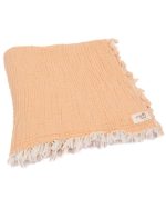 Little Fishies Gauze Receiving Blanket – Peach Fuzz - Image 8