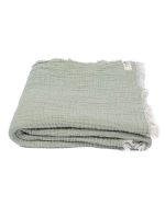Little Fishies Gauze Receiving Blanket – Sage - Image 8