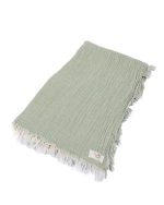 Little Fishies Gauze Receiving Blanket – Sage - Image 7