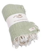 Little Fishies Gauze Receiving Blanket – Beige - Image 14