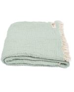 Little Fishies Gauze Receiving Blanket – Seafoam - Image 8