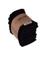 Atom Washcloth Bath Bundle – Black – 6 Pack