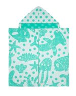 Checker Turtle Hooded Kids Bath Towel - Image 5
