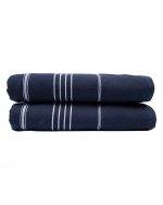 Classic Fringeless XL Bath Bundle 2 Pack – Navy - Image 3