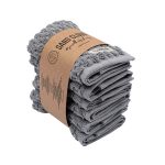 Atom Washcloth Bath Bundle- 6 Pack – Grey
