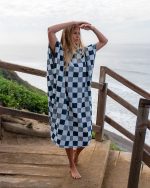 Checker Hooded Poncho