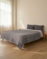 Cozy Texture Plush Blanket – Steel Grey - Image 6
