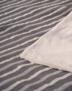 Cozy Texture Plush Blanket – Steel Grey - Image 5