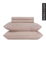 Signature Percale Solid Sheet Set Beige